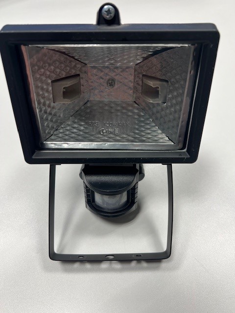 301.02.08.01 Halogeen straler 100 Watt + bewegingssensor